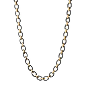Audrey Black Ceramic Link Necklace