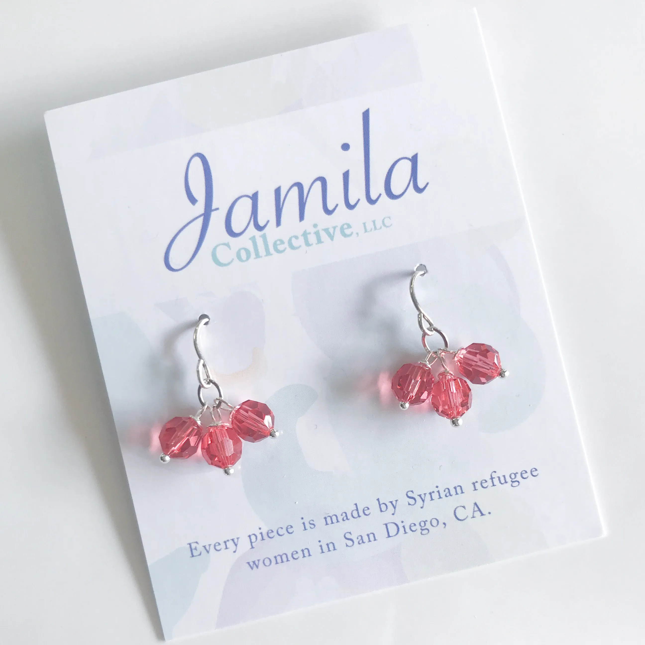 Aya Cluster Earrings - Coral