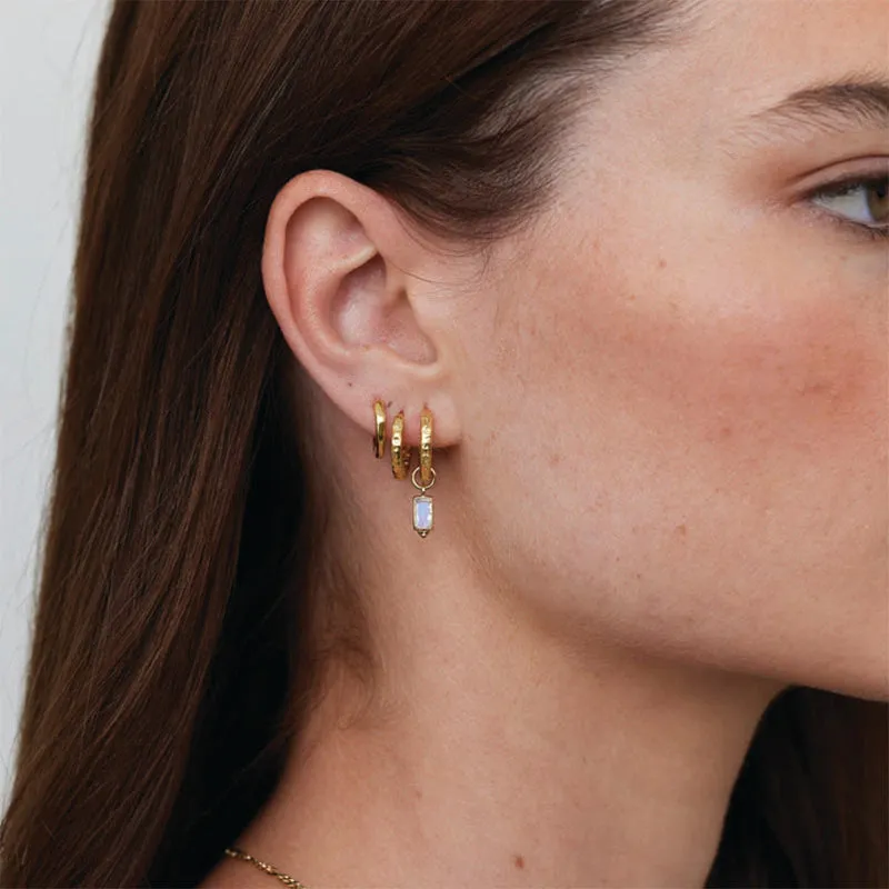 BAGUETTE MOONSTONE EARRING CHARM