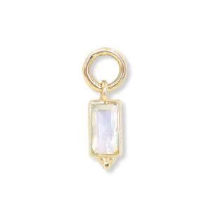 BAGUETTE MOONSTONE EARRING CHARM