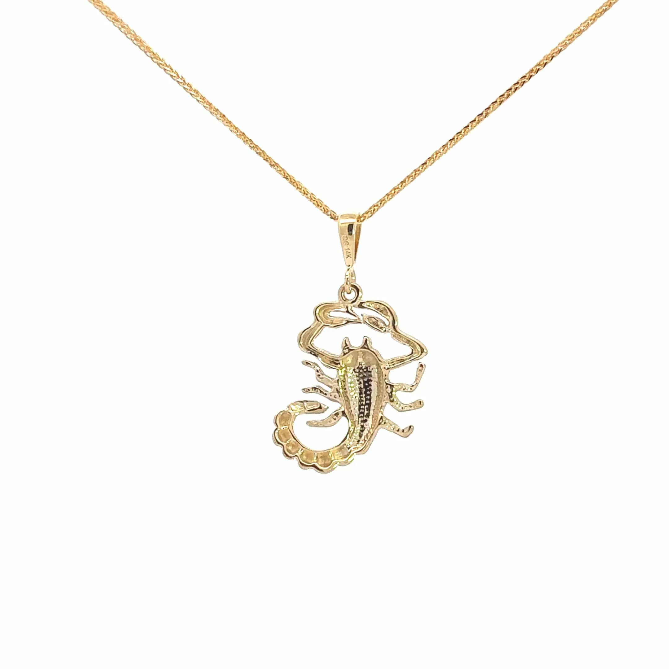 Baikalla 14k Yellow Gold Scorpion Pendant Necklace