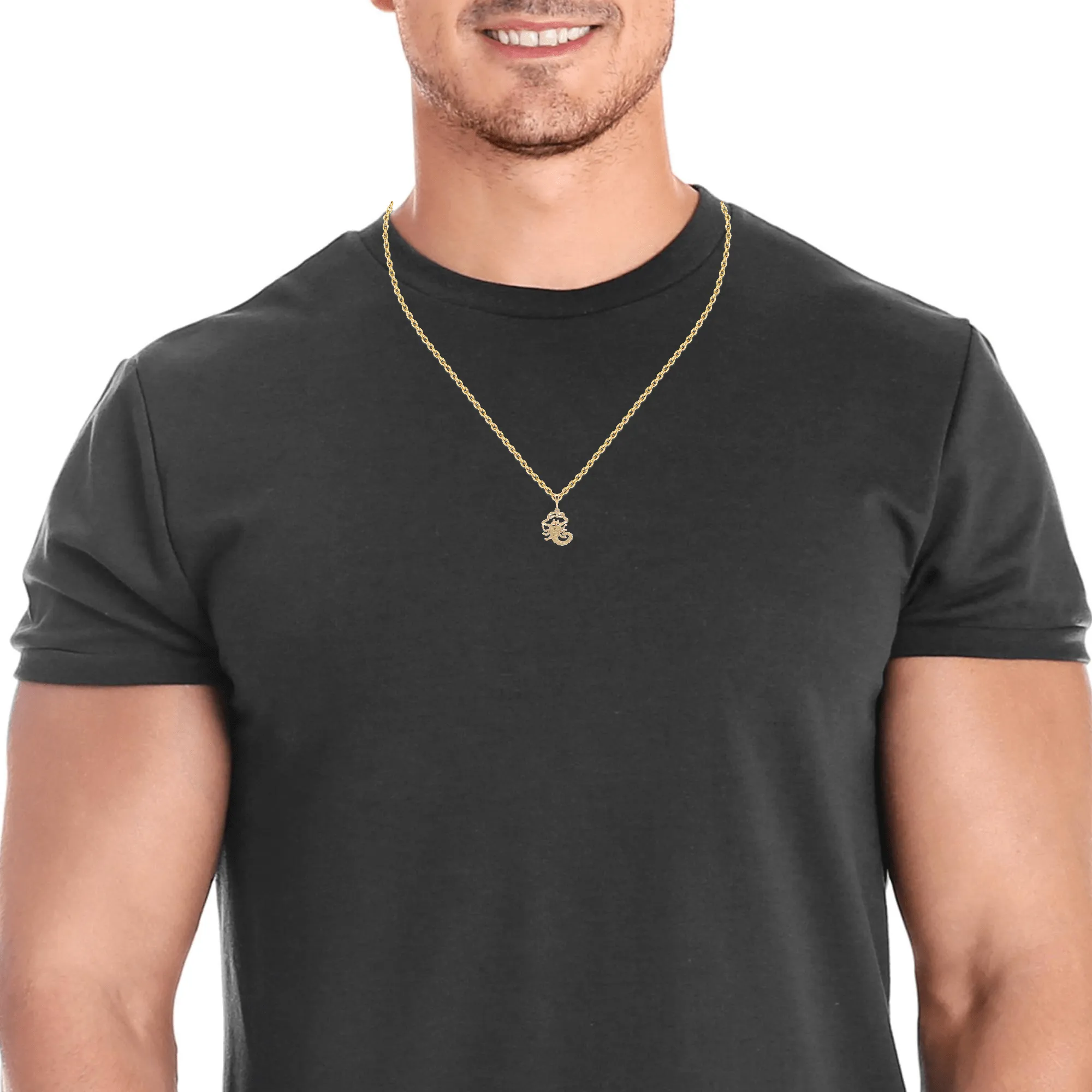 Baikalla 14k Yellow Gold Scorpion Pendant Necklace