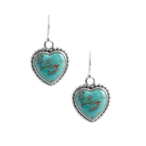 Barse Turquoise Hearts Earring