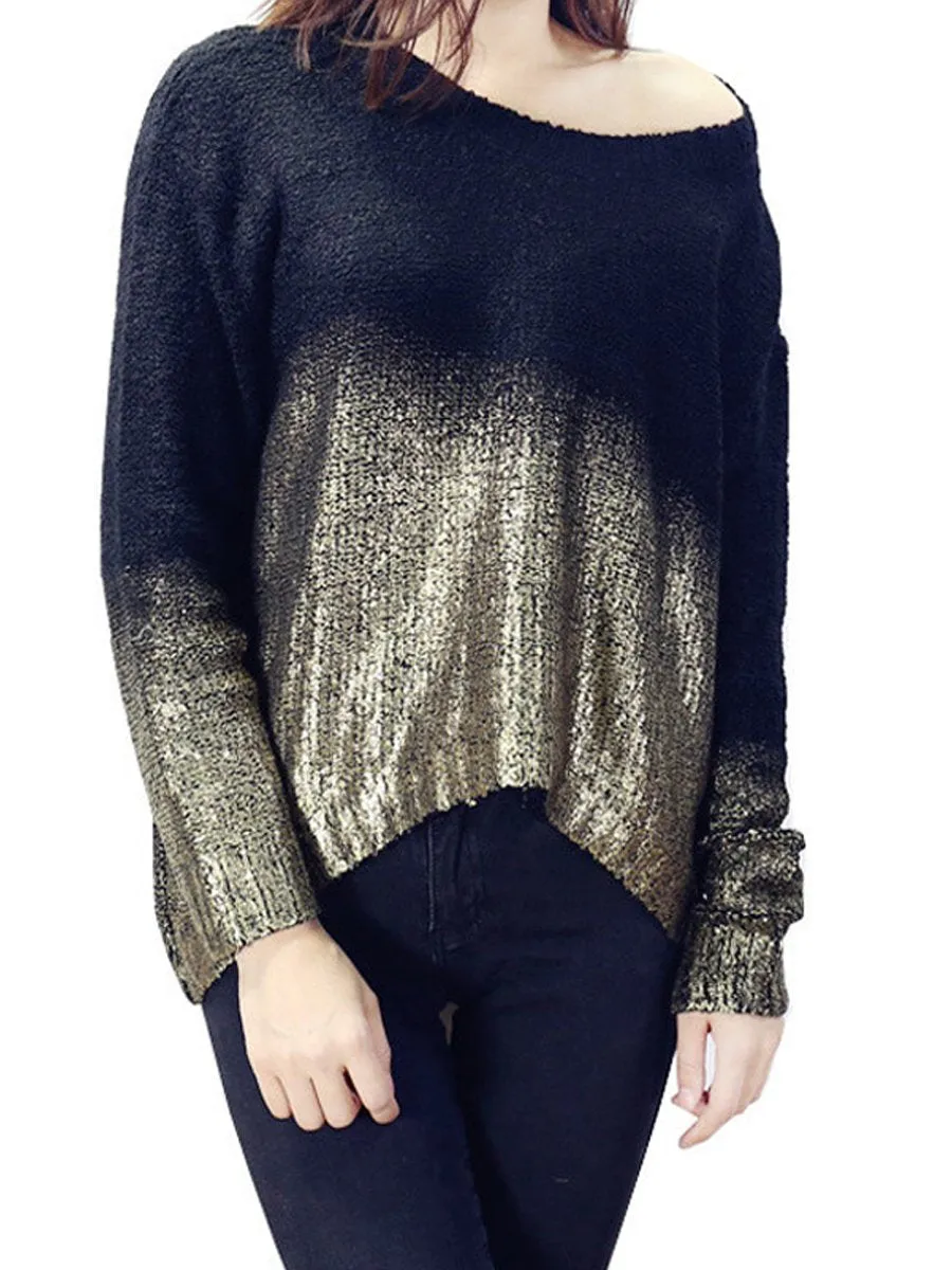 Bat Sleeve Sparkling Sweater