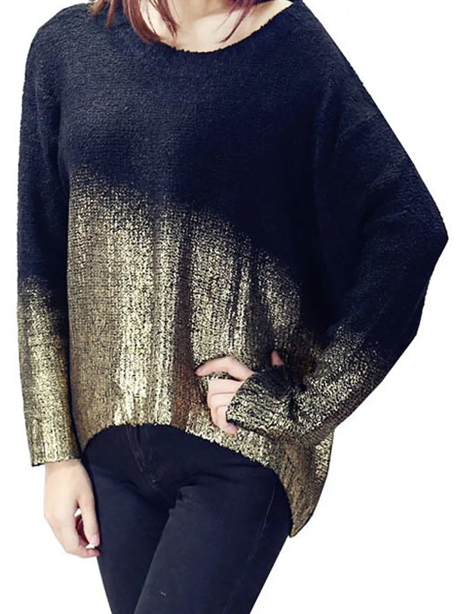 Bat Sleeve Sparkling Sweater