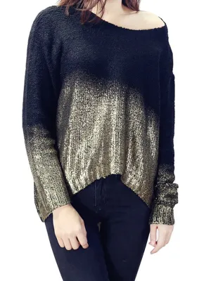 Bat Sleeve Sparkling Sweater