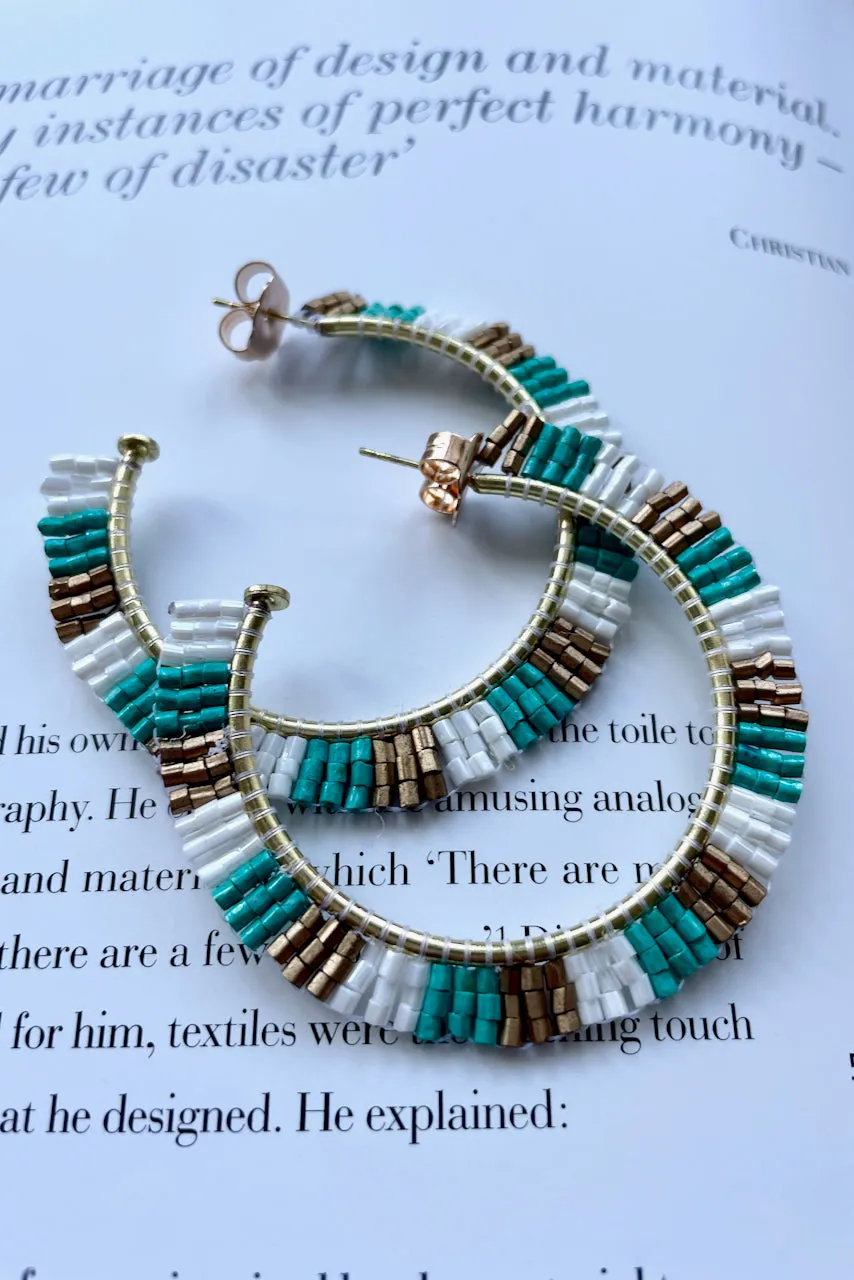 Beaded Hoop Earrings