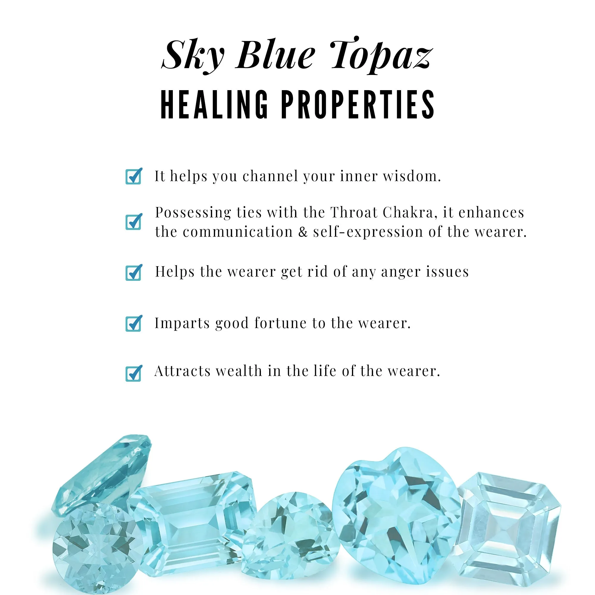 Bezel Set Solitaire Sky Blue Topaz and Diamond Ring in Split Shank