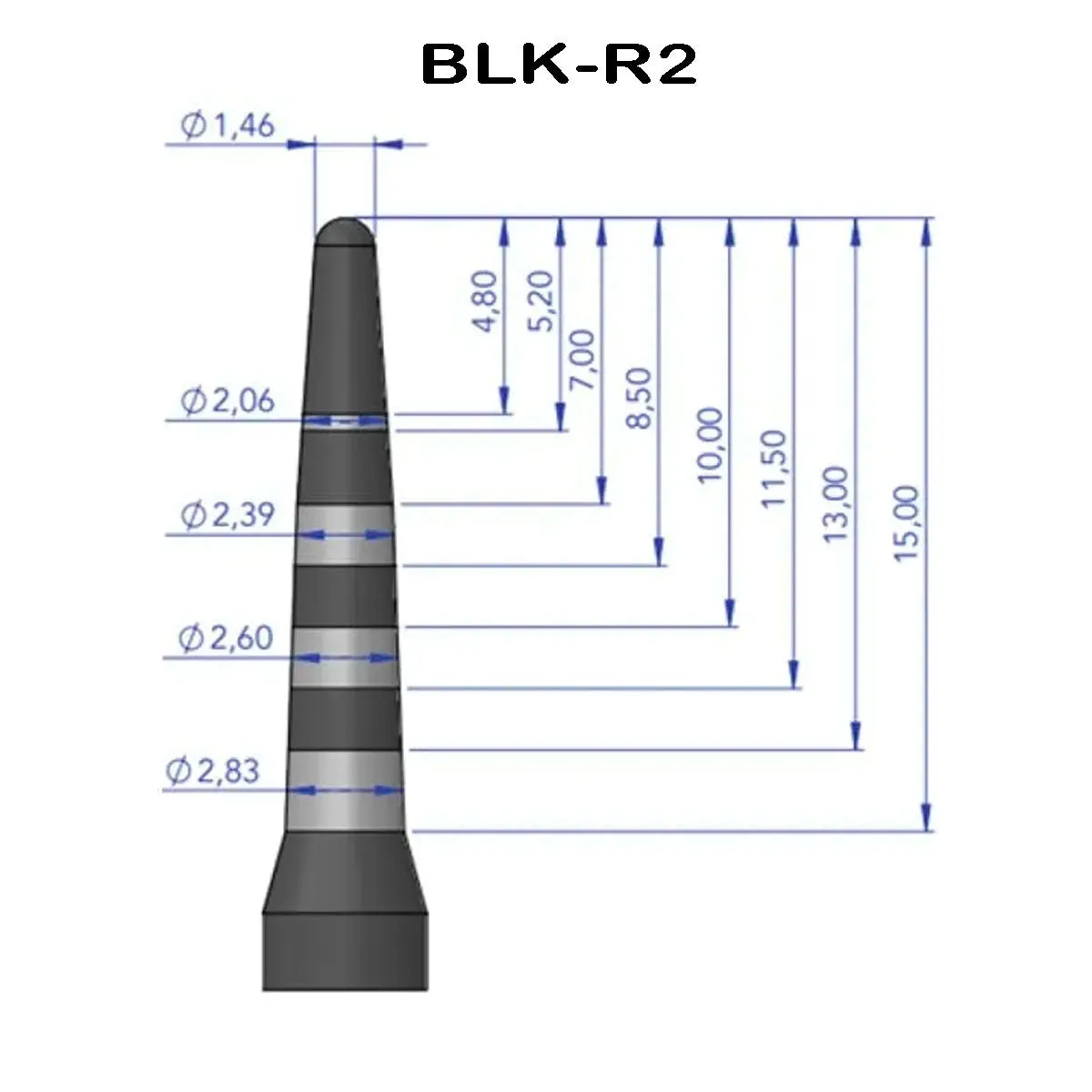 Black Ruby Osteotome R2 Straight Single Pack for Magnetic Mallet