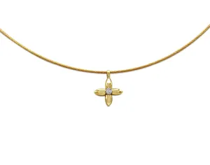 Boodles Flower Press Diamond Pendant On Boodles Necklace