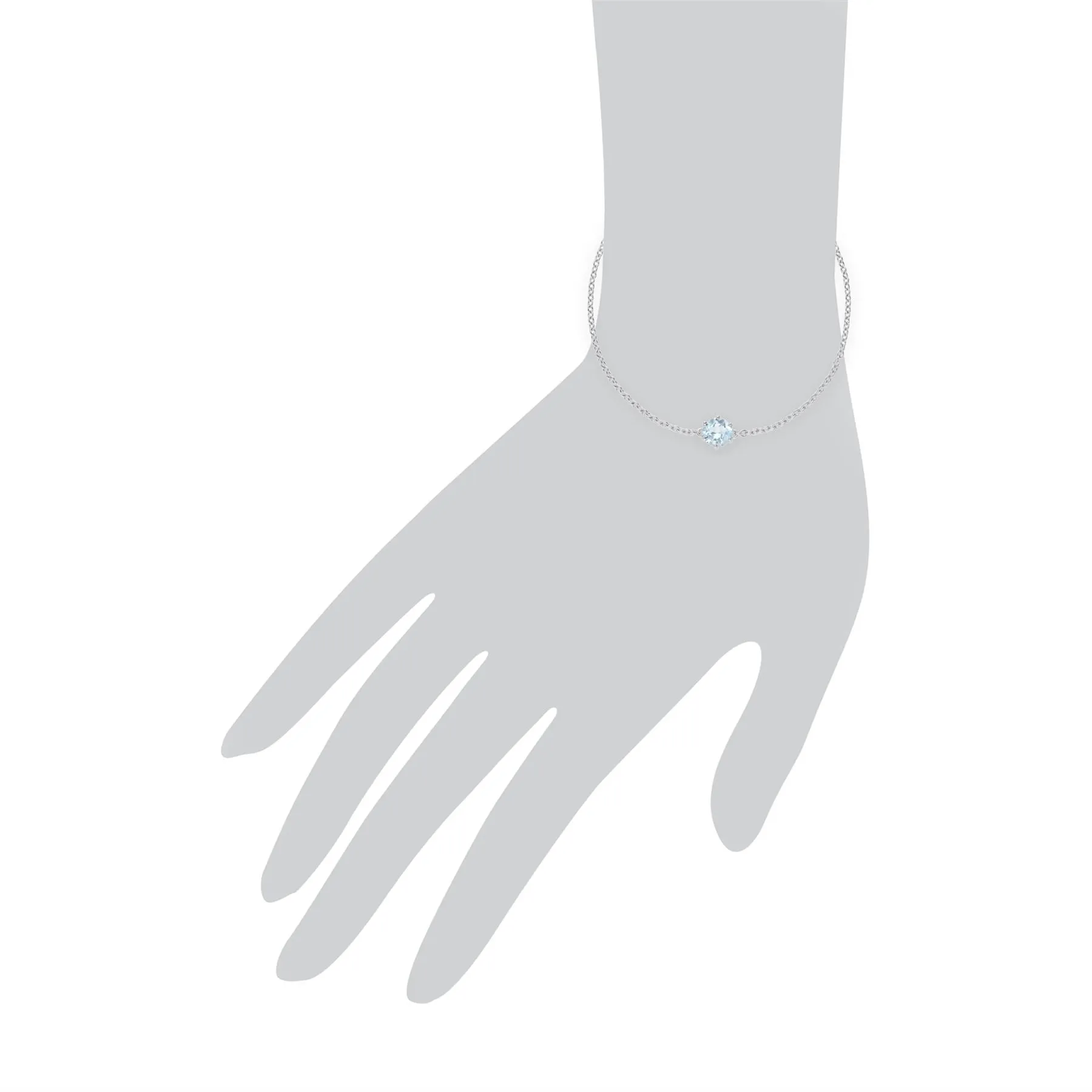 Bracelet Classique Argent 925 Topaze Bleu sertis Griffes