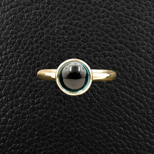Cabochon Blue Topaz Ring