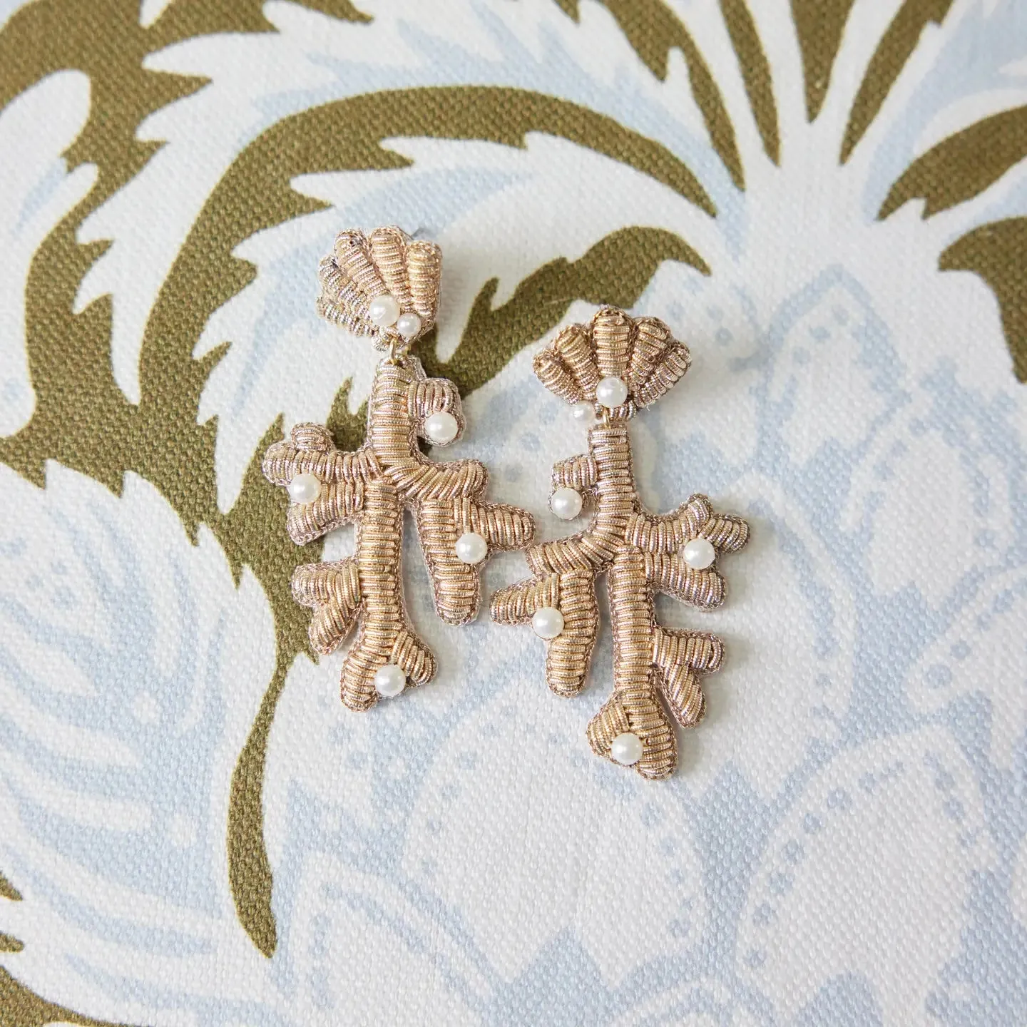 Capri Coral Earrings