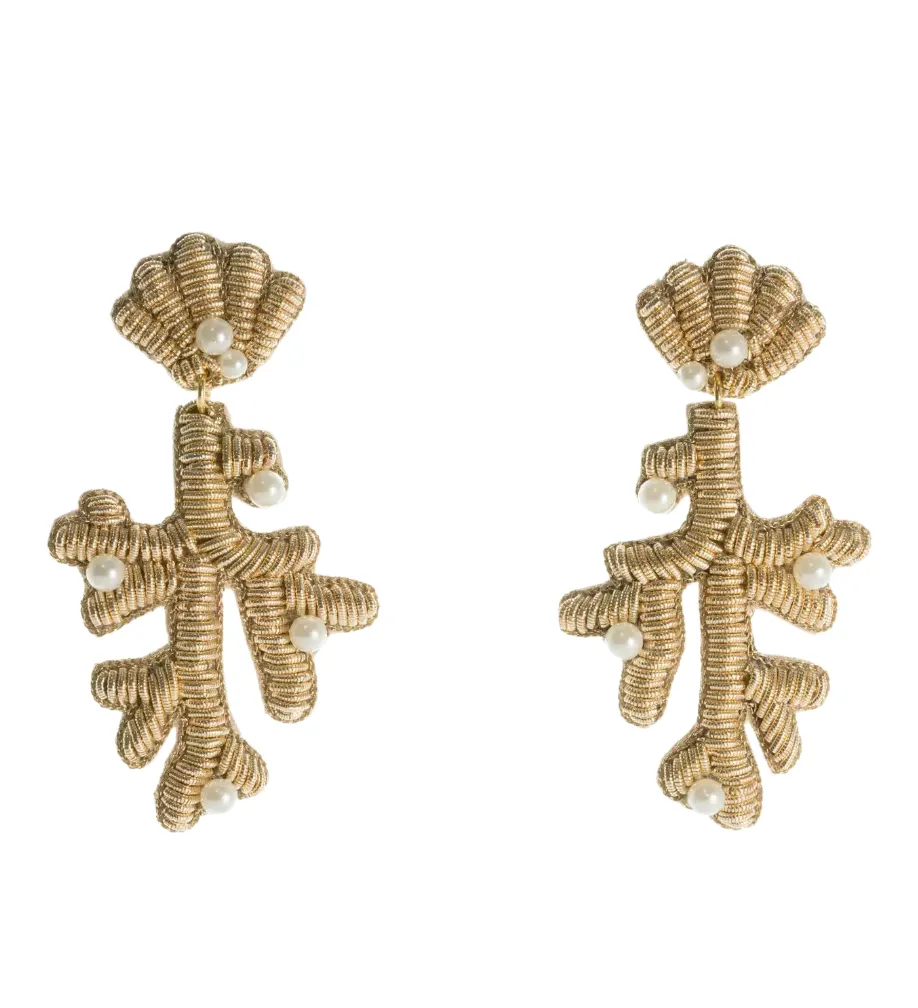 Capri Coral Earrings