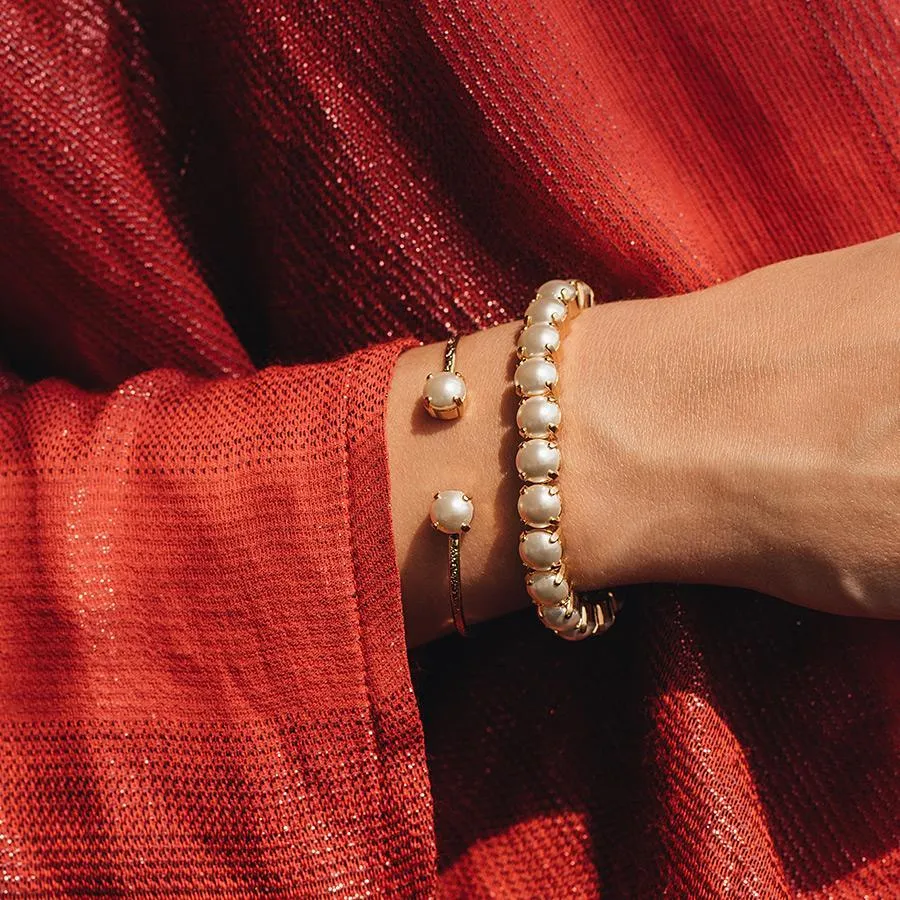 Caroline Svedbom Gia Stud Bracelet - Pearl
