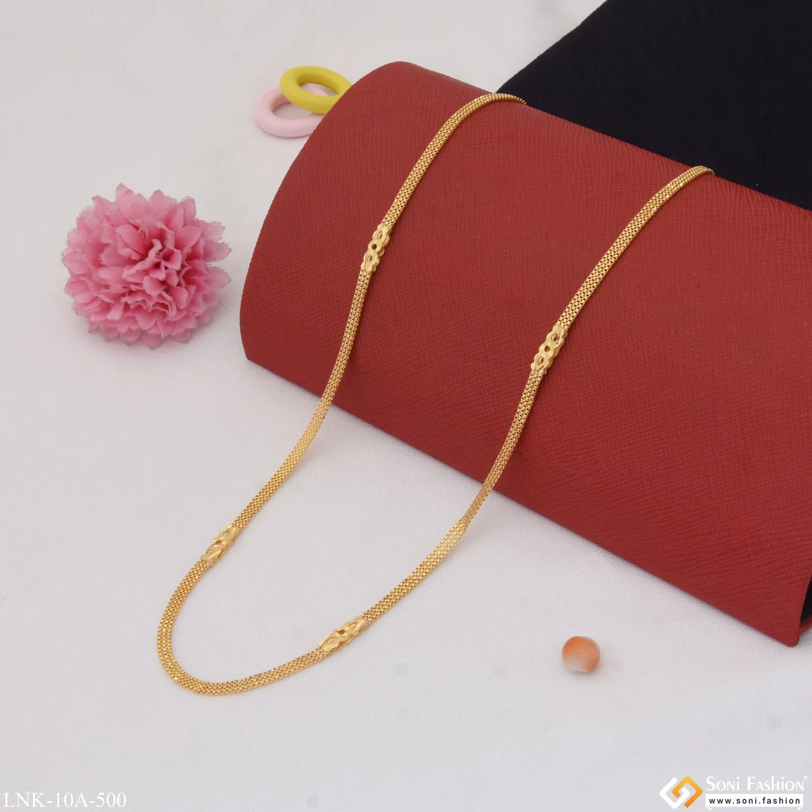 Casual Design Hand-Finished Design Gold Plated Necklace for Ladies - Style A500