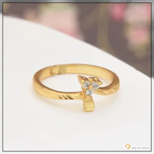 Casual Design with Diamond Classic Design Gold Plated Ring for Ladies - Style LRG-141