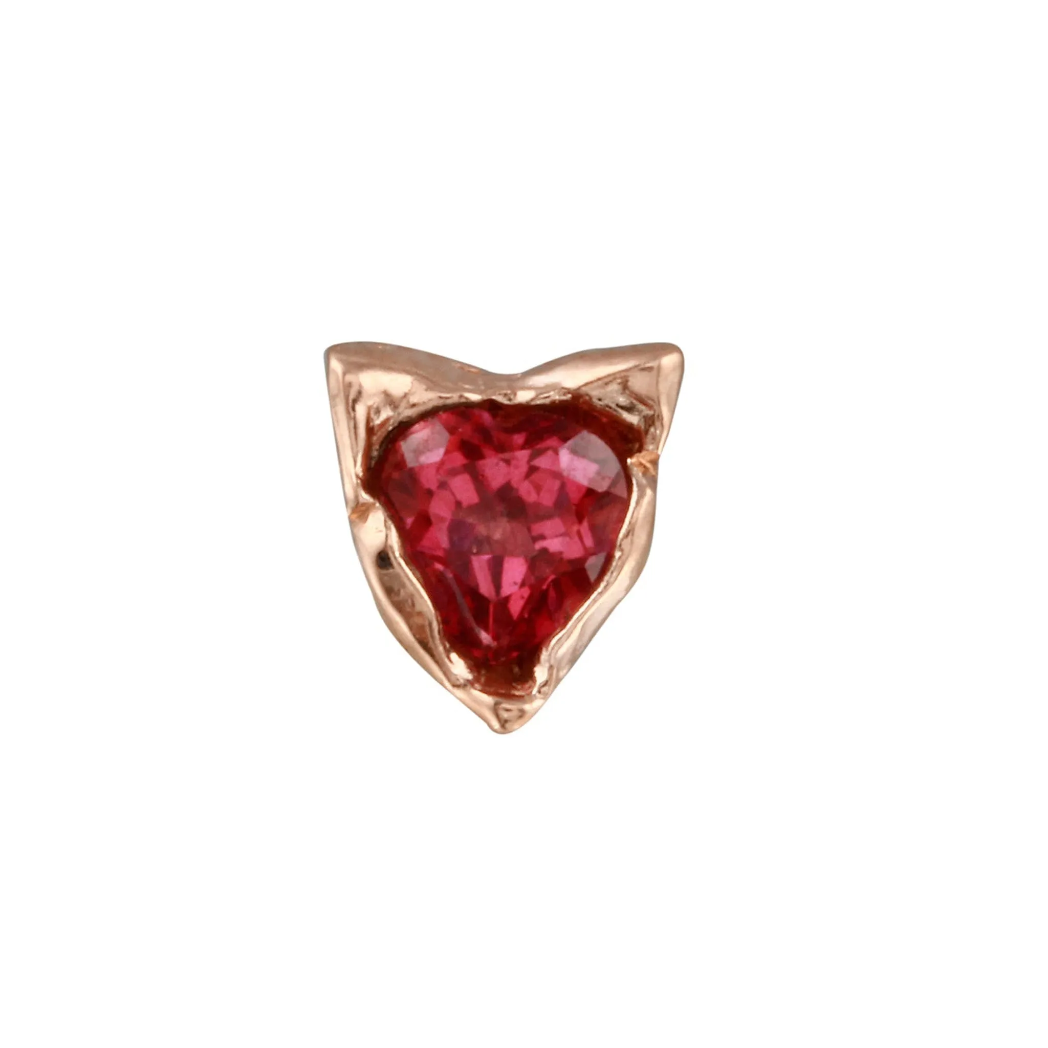 Cat Heart Topaz Stud
