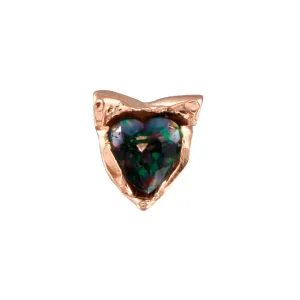 Cat Heart Topaz Stud