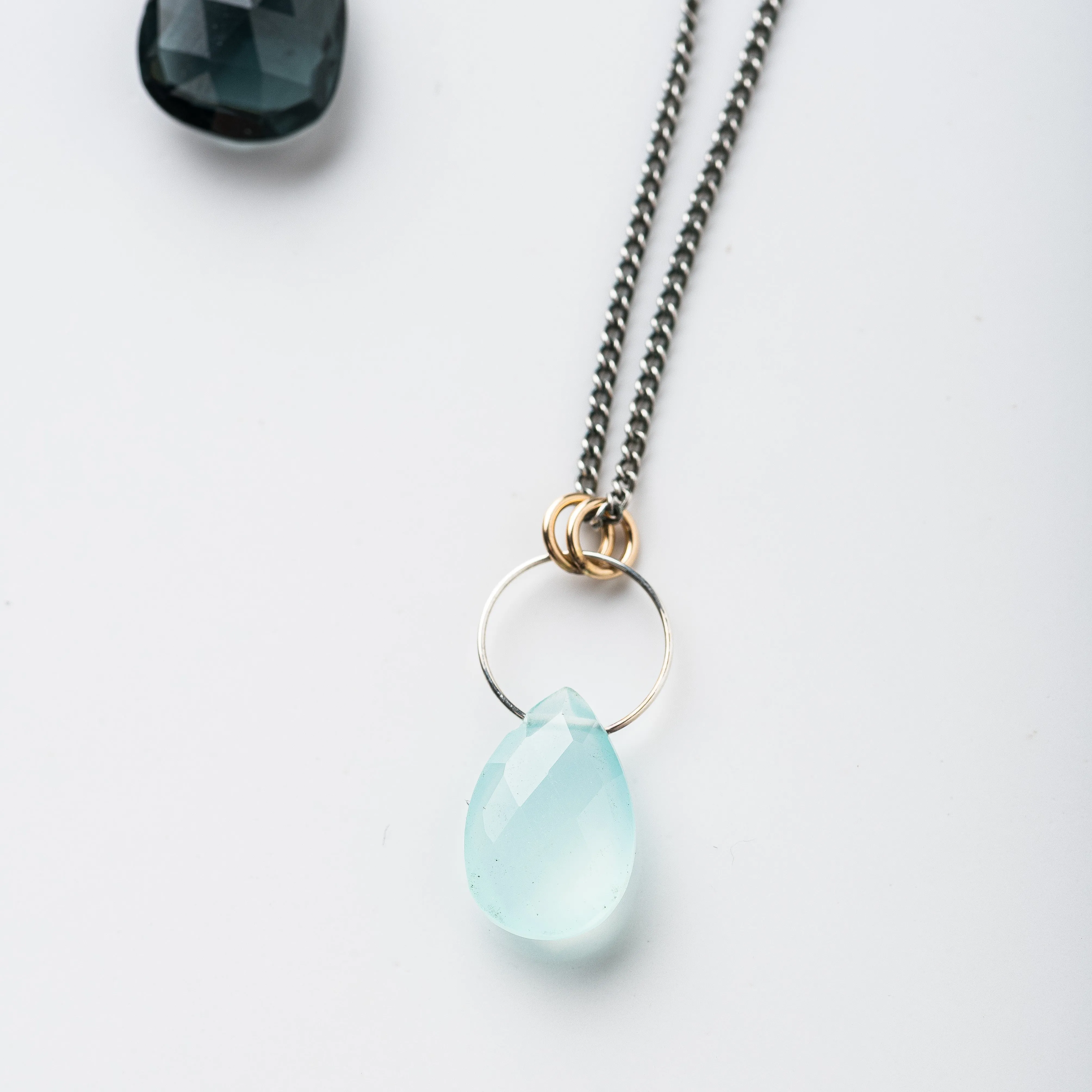 Chalcedony Drop Necklace