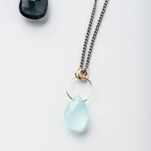 Chalcedony Drop Necklace