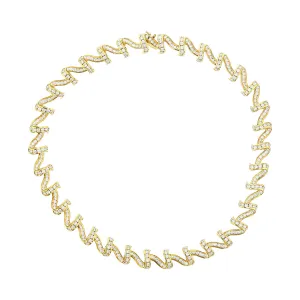 Charles Krypell 22-Carat Diamond Zig-Zag Necklace