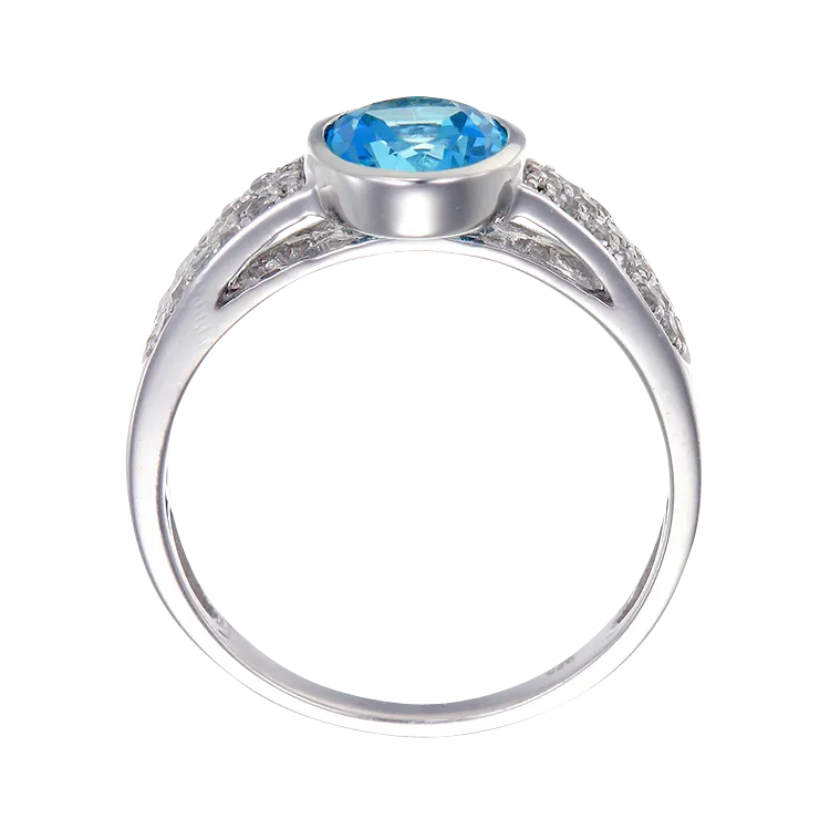 Classic Passion Topaz and Natural White Topaz Ring
