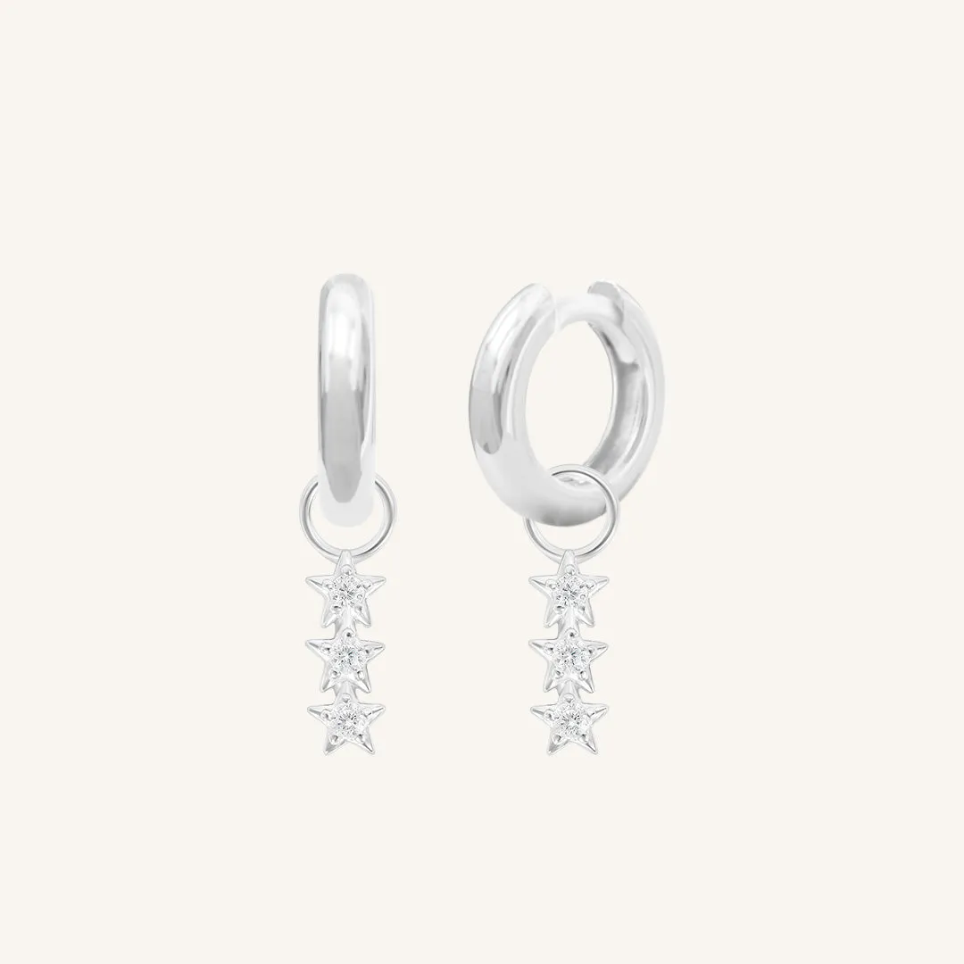 Constellation Charm Hoops