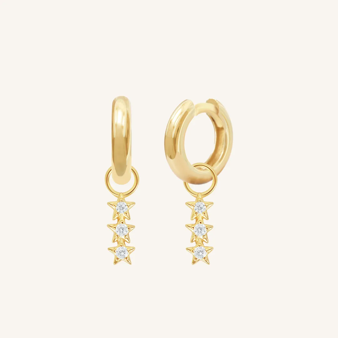 Constellation Charm Hoops
