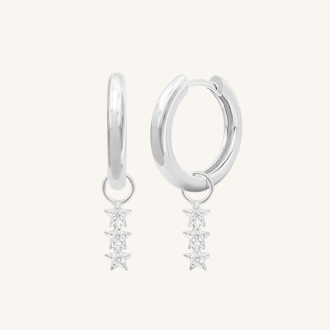 Constellation Charm Hoops