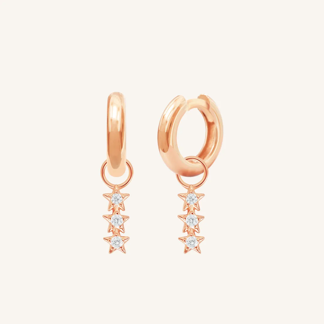 Constellation Charm Hoops