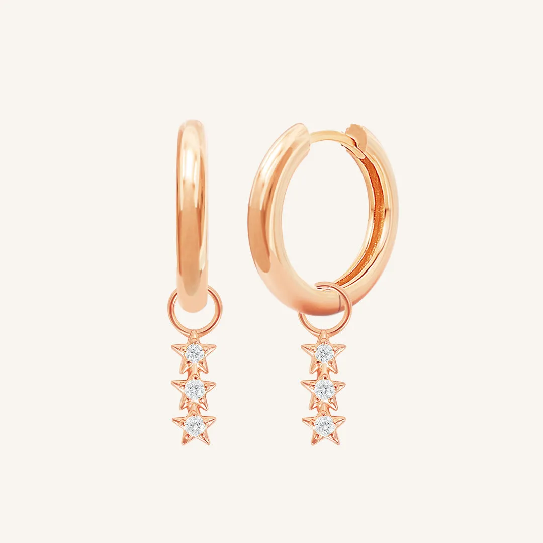 Constellation Charm Hoops