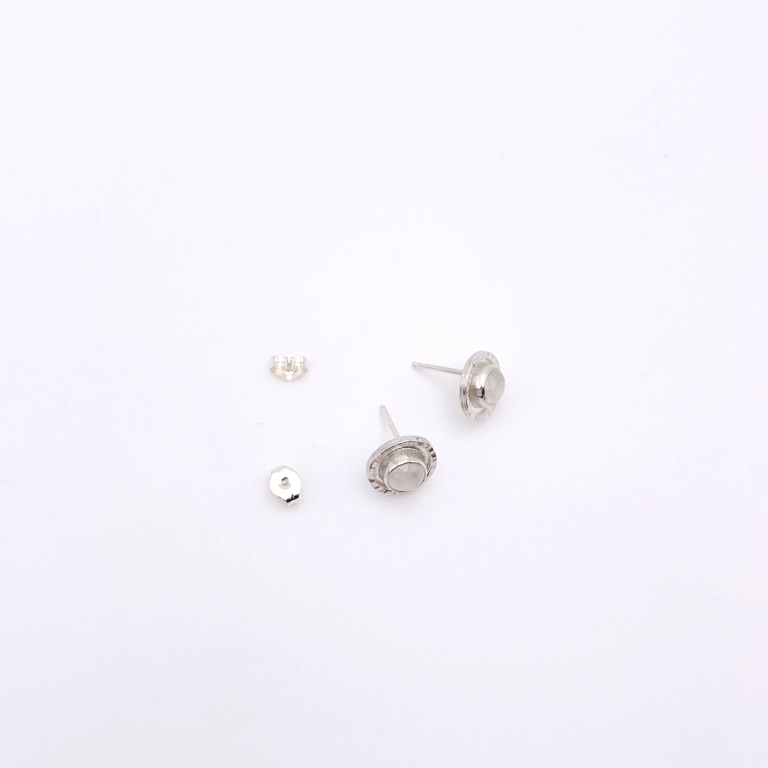 Dainty Moonstone Stud Earring
