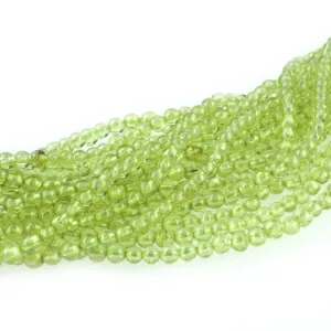 Dakota Stones 2mm Peridot Round Bead Strand