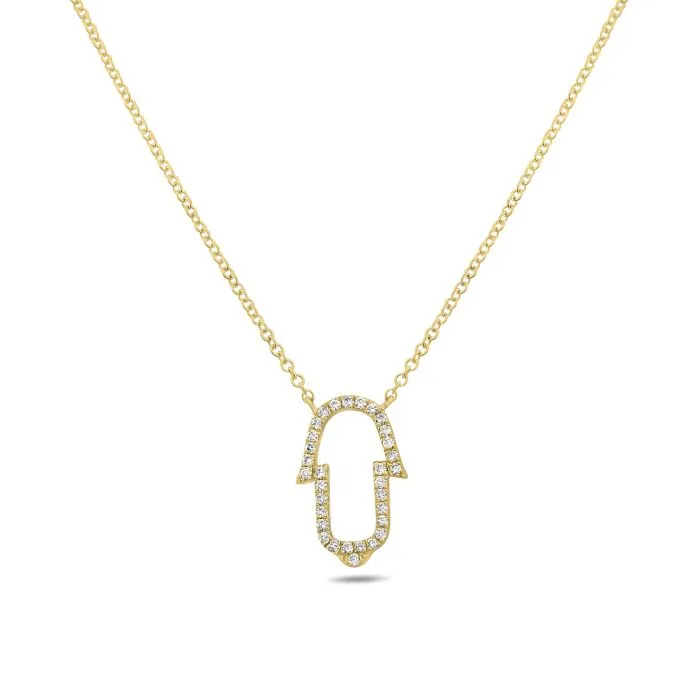 Diamond Hamsa Necklace