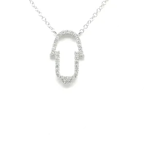Diamond Hamsa Necklace