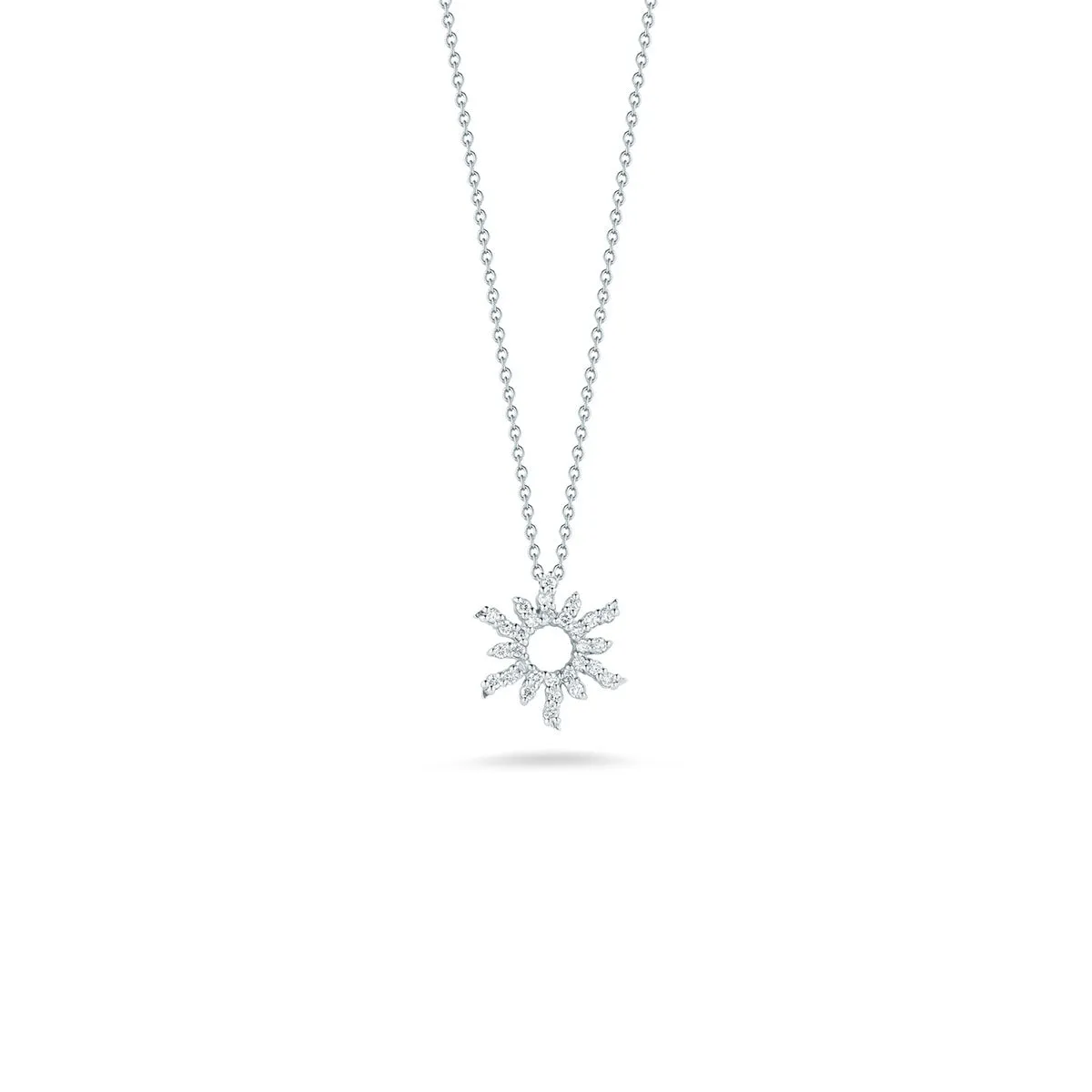Diamond Sun Pendant Necklace