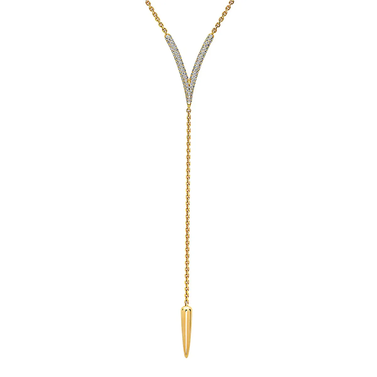 Diamond Y Necklace
