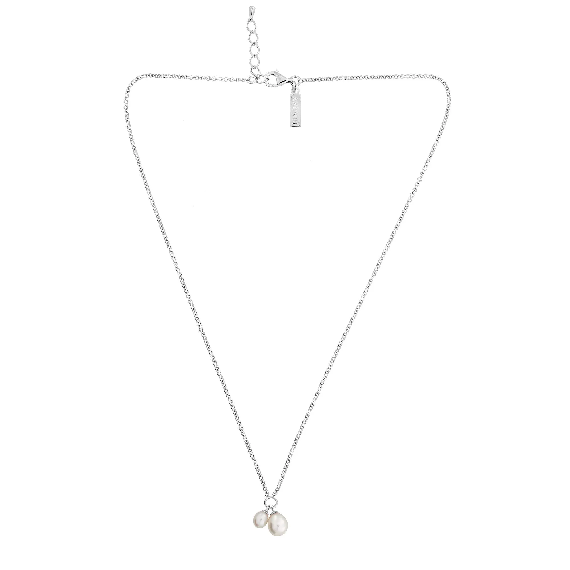 Double Teardrop Freshwater Pearls Pendant