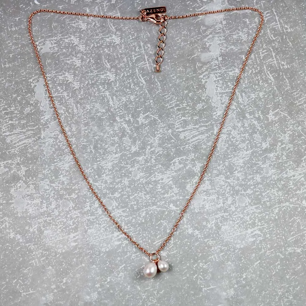 Double Teardrop Freshwater Pearls Pendant