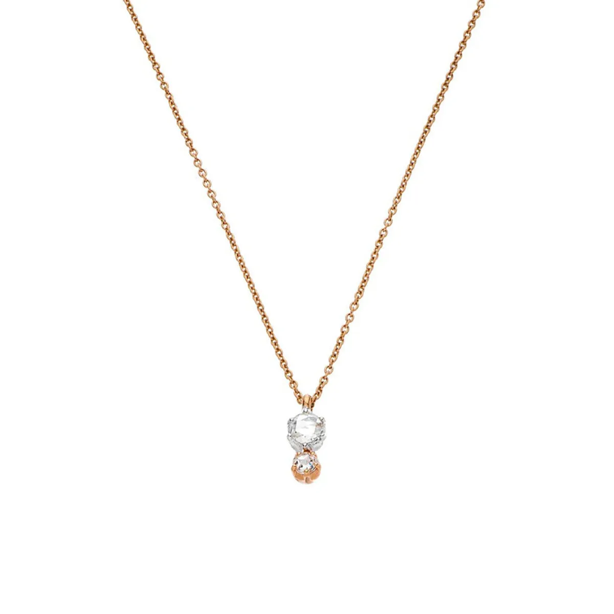 Duet Rose Cut Diamond Necklace