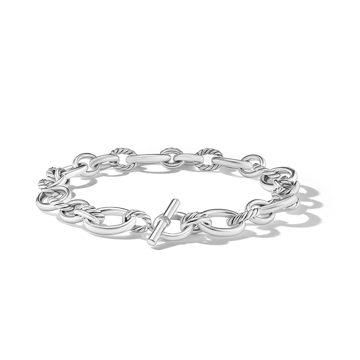 DY Mercer Necklace in Sterling Silver with Pave Diamonds