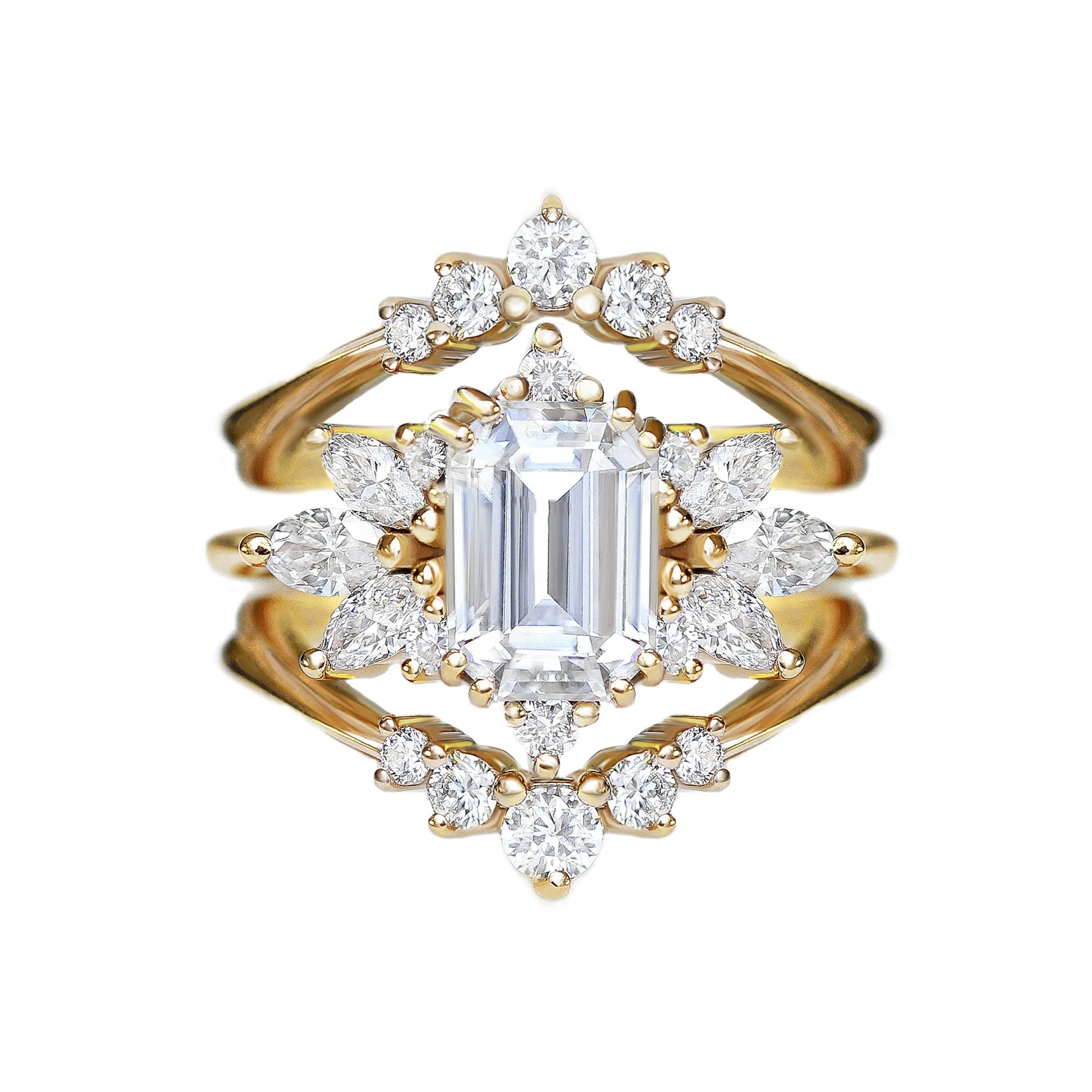 Emerald Cut Diamond Engagement Ring "Spark"