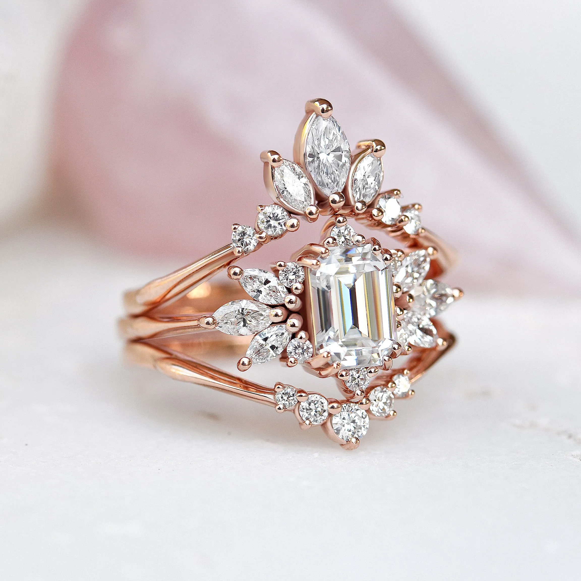 Emerald Cut Diamond Engagement Ring "Spark"