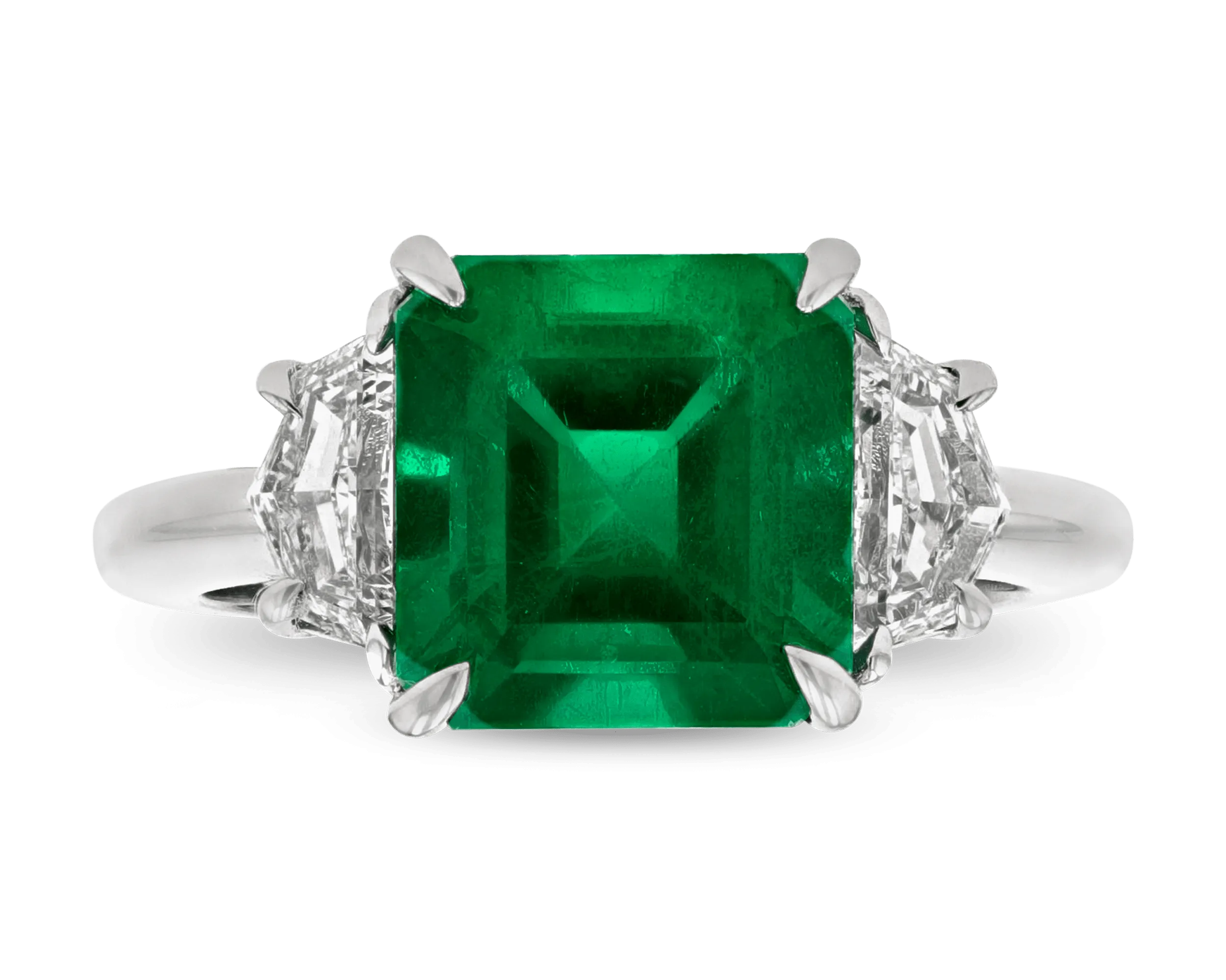 Emerald Cut Emerald Ring, 3.40 Carats