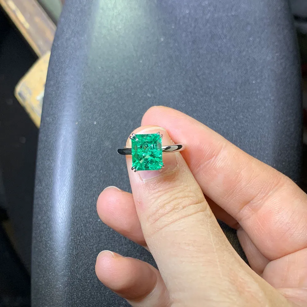 Emerald Solitaire Ring