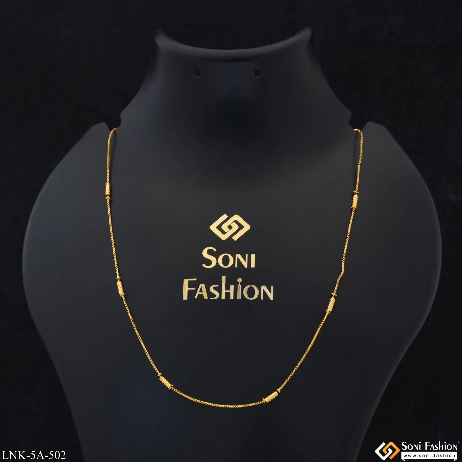 Fashionable Slim Design Gold Plated Chain for Ladies - Style A502