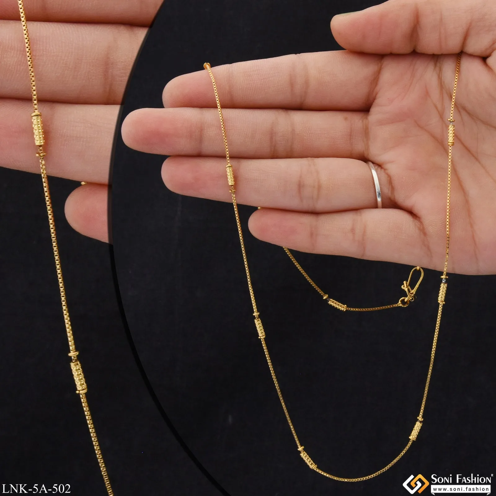 Fashionable Slim Design Gold Plated Chain for Ladies - Style A502