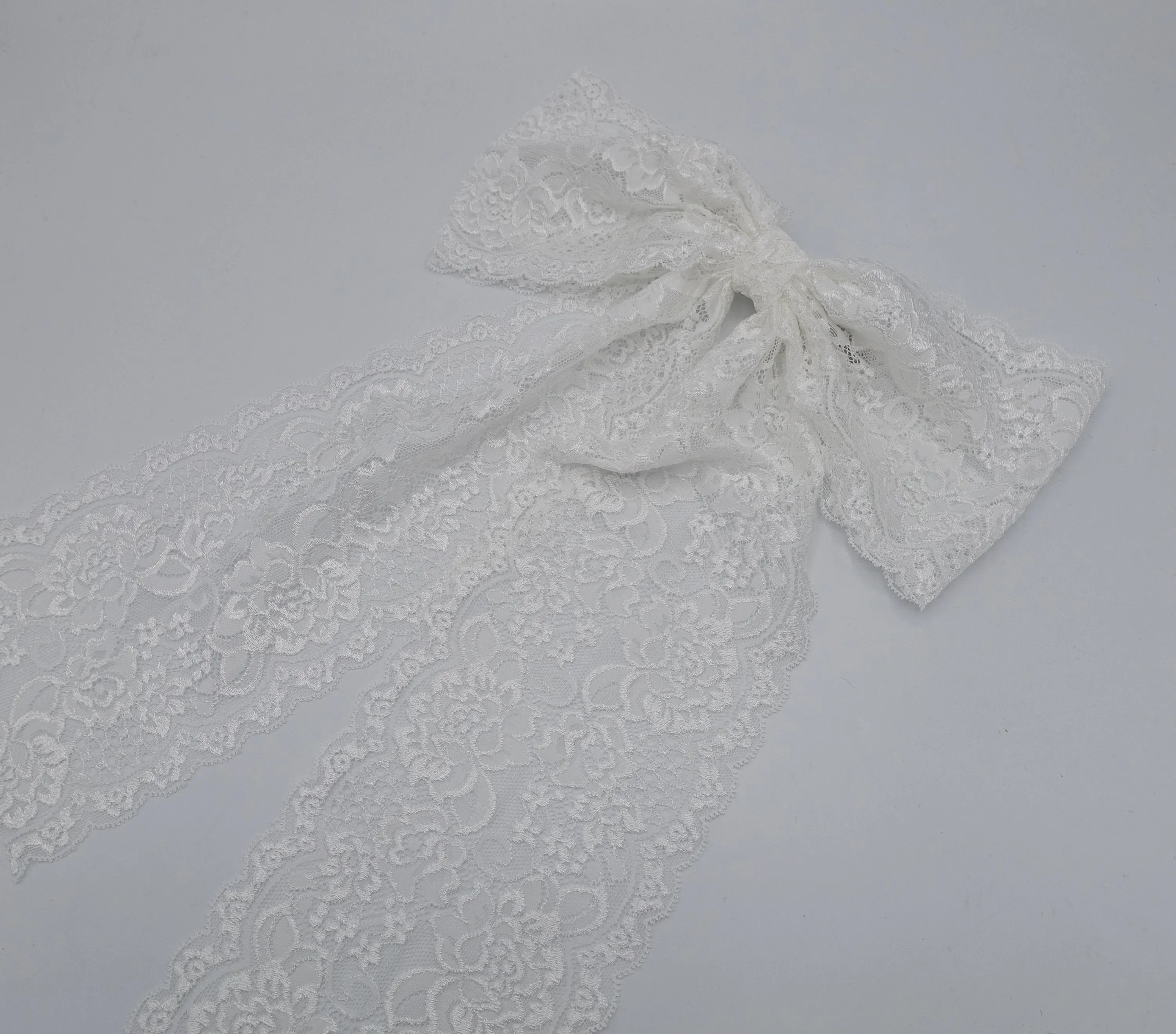 floral lace hair bow wedding hair bow for women