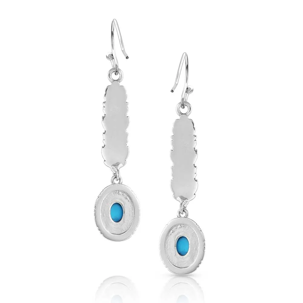 From the Ground Up Turquoise Earrings- Montana Silversmiths